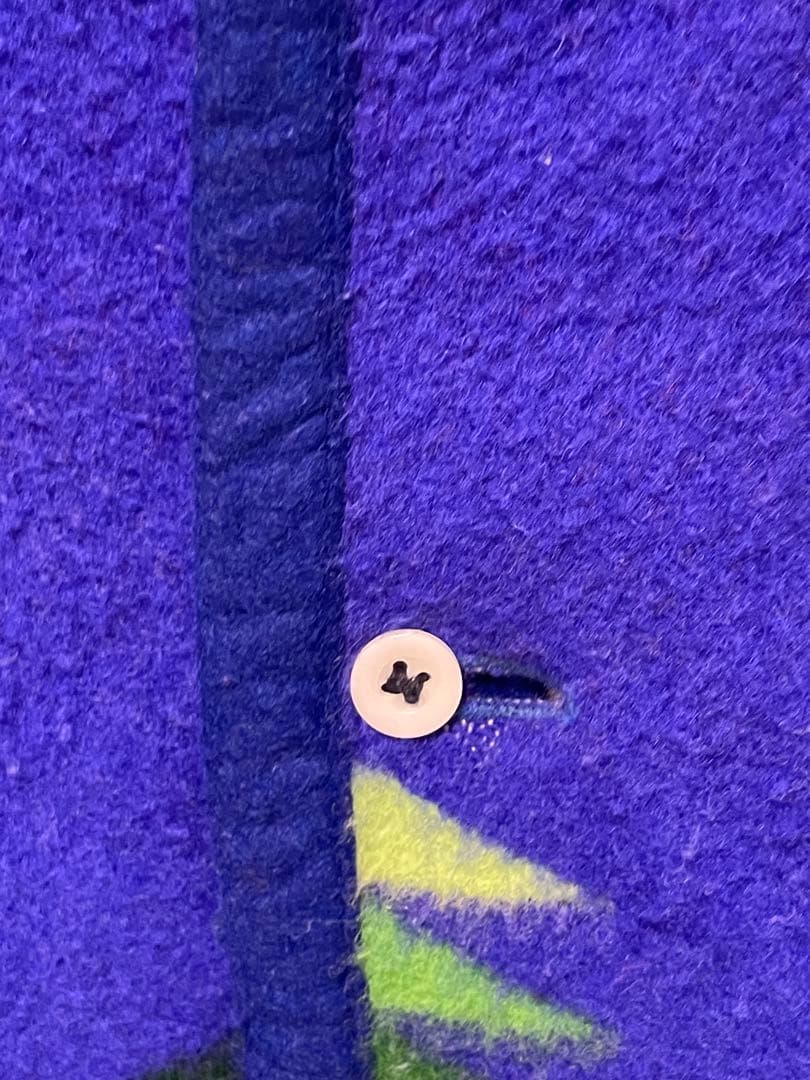 80s USA製 CRY WOLFE ネイティブ柄 ブランケット コート