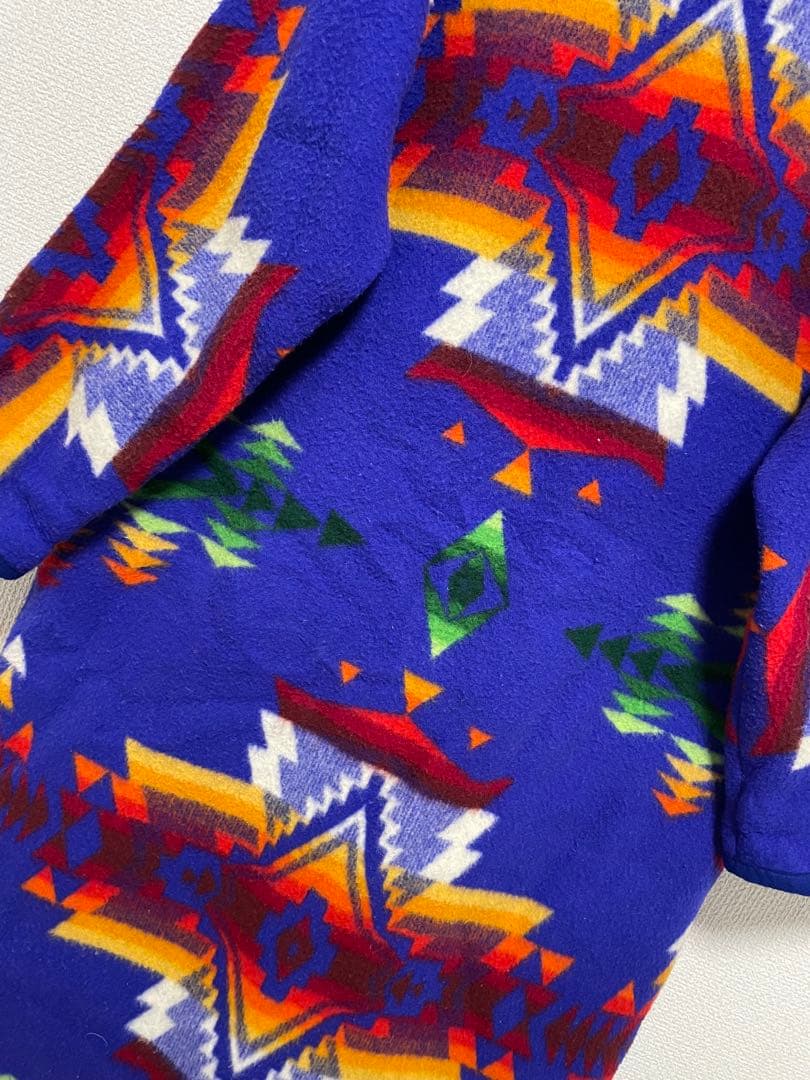 80s USA製 CRY WOLFE ネイティブ柄 ブランケット コート