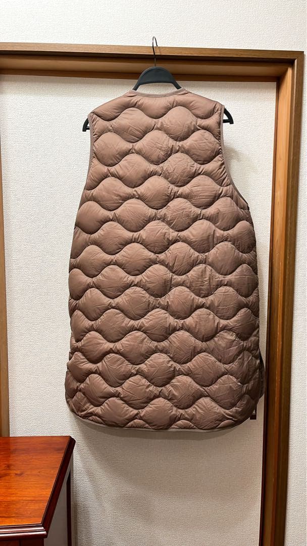 ユニクロ UNIQLO ウルトラライトダウンロングベスト ブラウン XXL