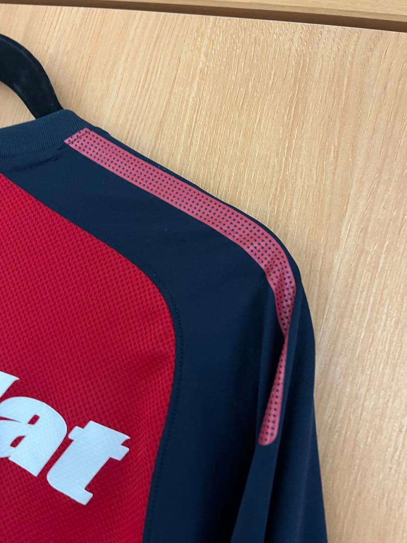 アントラーズ　支給　長袖　Nike サッカーシャツ 赤 青 TOSTEM 25