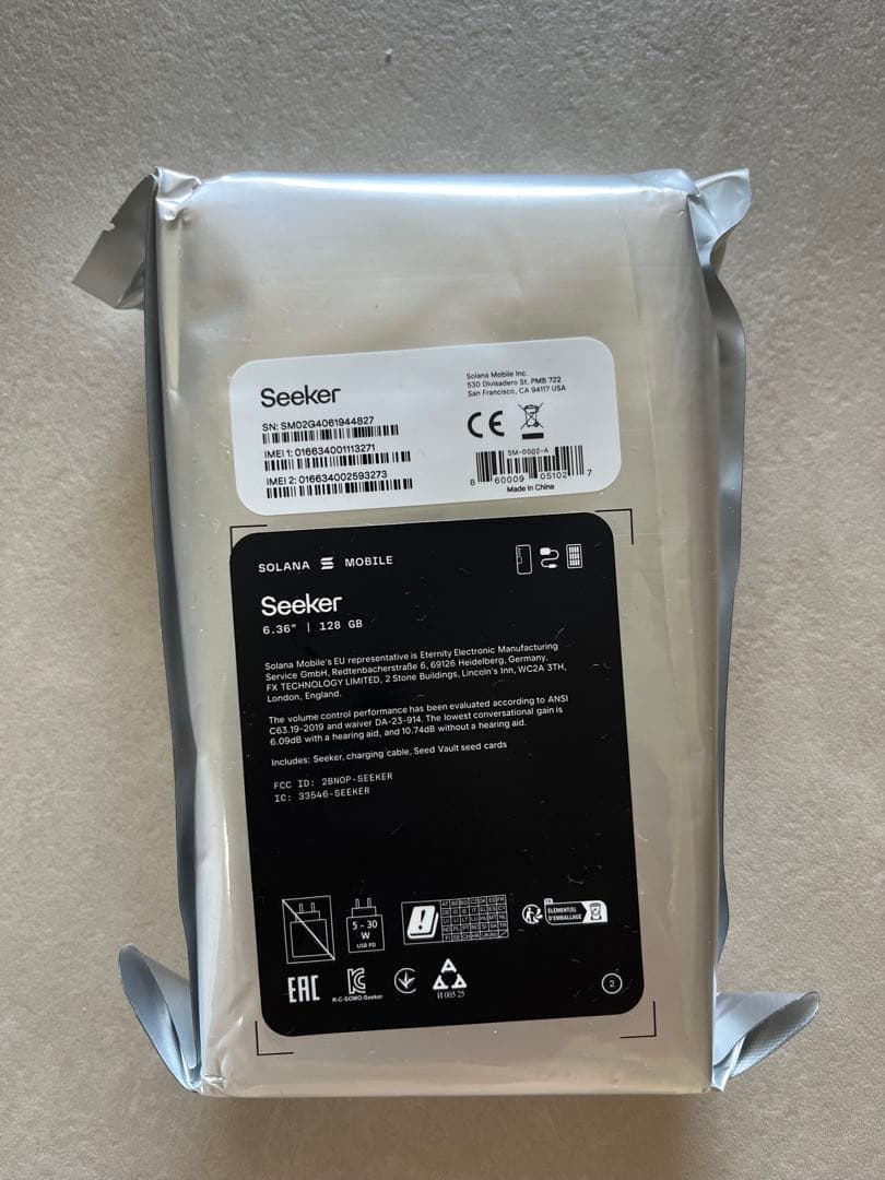 スマートフォン本体 Solana Mobile Seeker 128GB