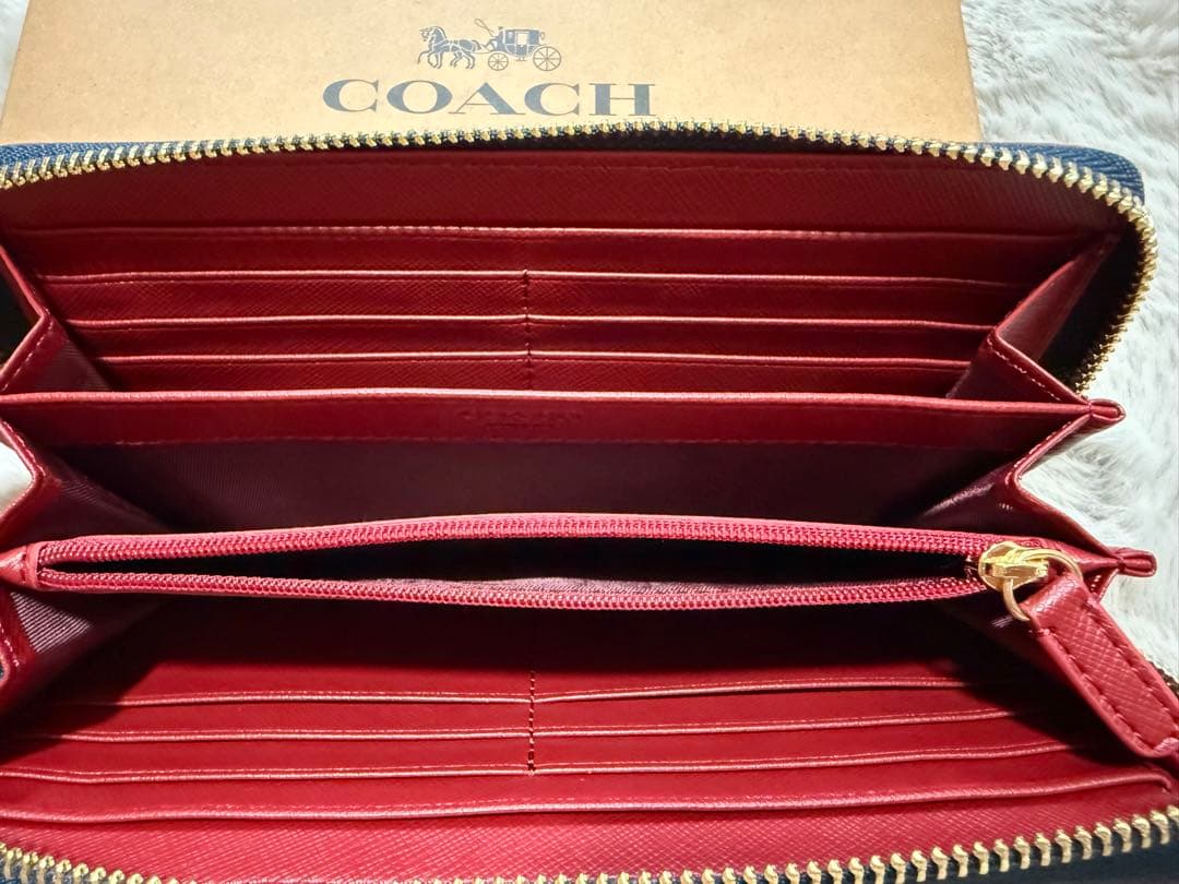 COACH ネイビー 長財布