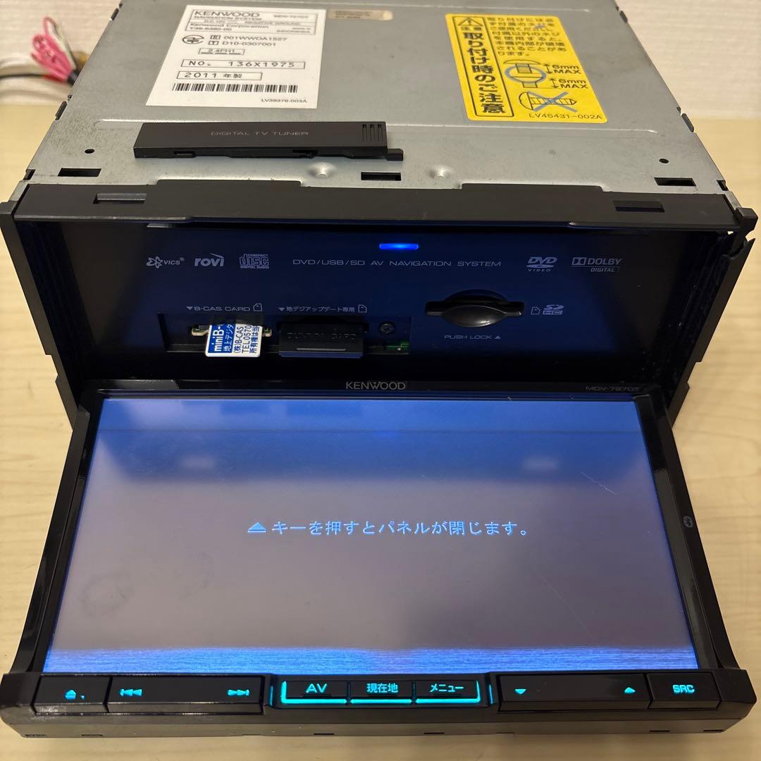 ★美品Bluetooth搭載ケンウッドフルセグMDV727DT新品バックカメラ付