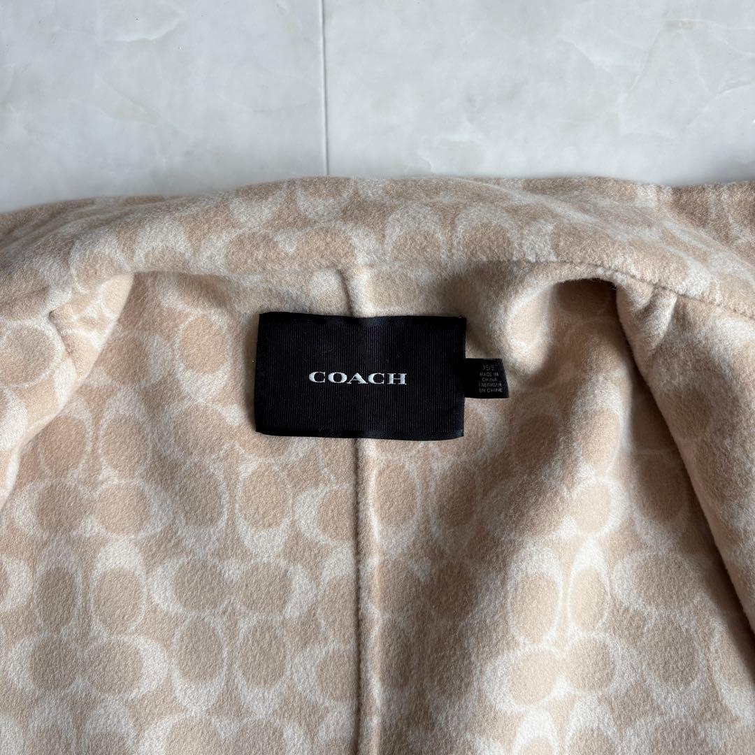 極美品✨ COACH ダブルフェイス ケープコート シグネチャー S ベルト付