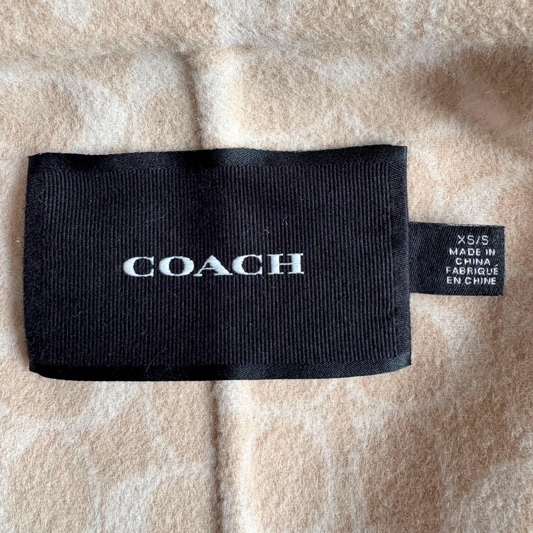 極美品✨ COACH ダブルフェイス ケープコート シグネチャー S ベルト付