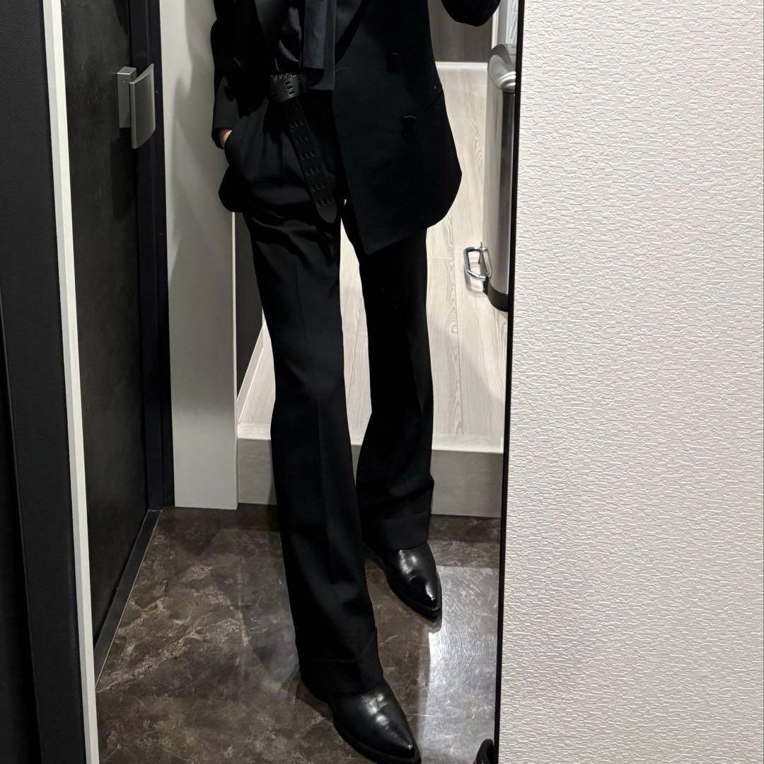 21 AW SAINT LAURENT PARIS 2タックフレアスラックス