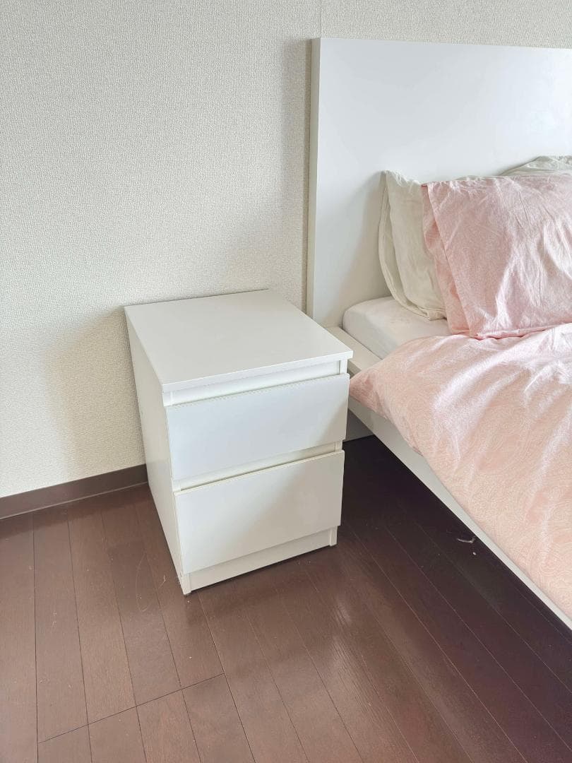 ベッドフレーム/ベッドサイド引き出し2個/ベッド収納ボックス4 個/ワードローブ