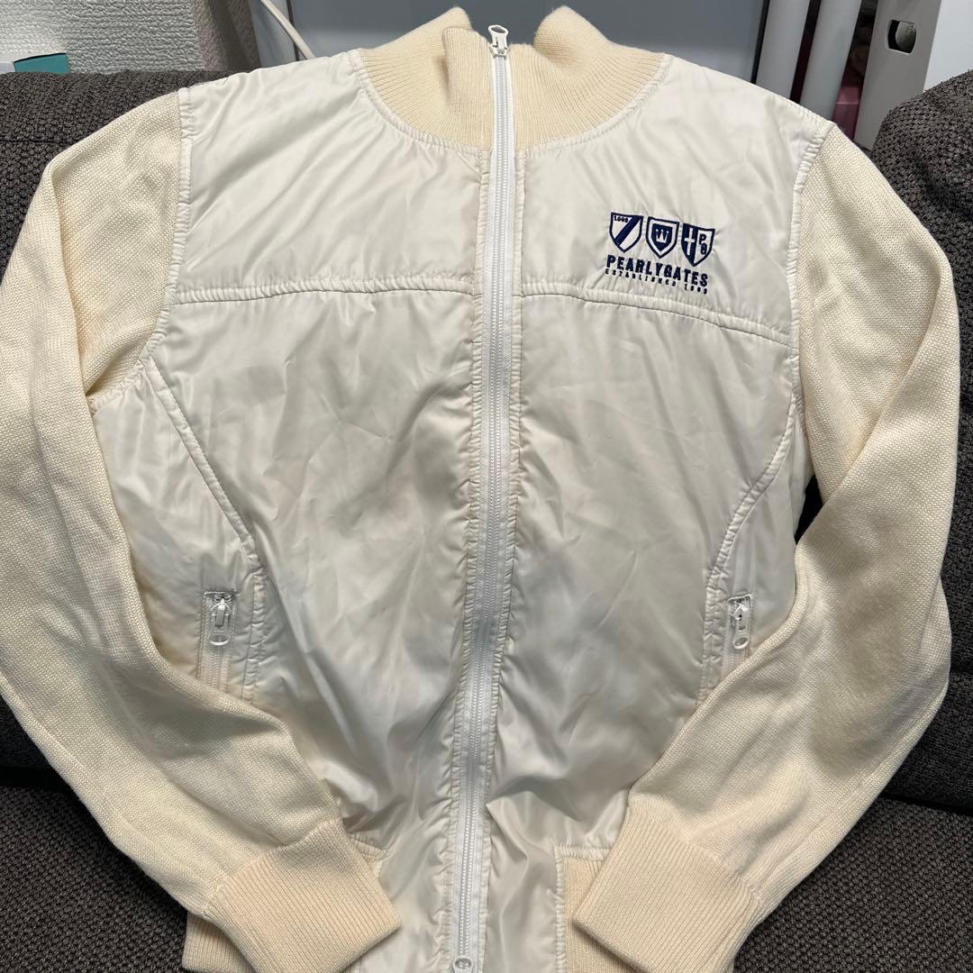 ★PEARLY GATES アイボリー ジップアップセーター2★