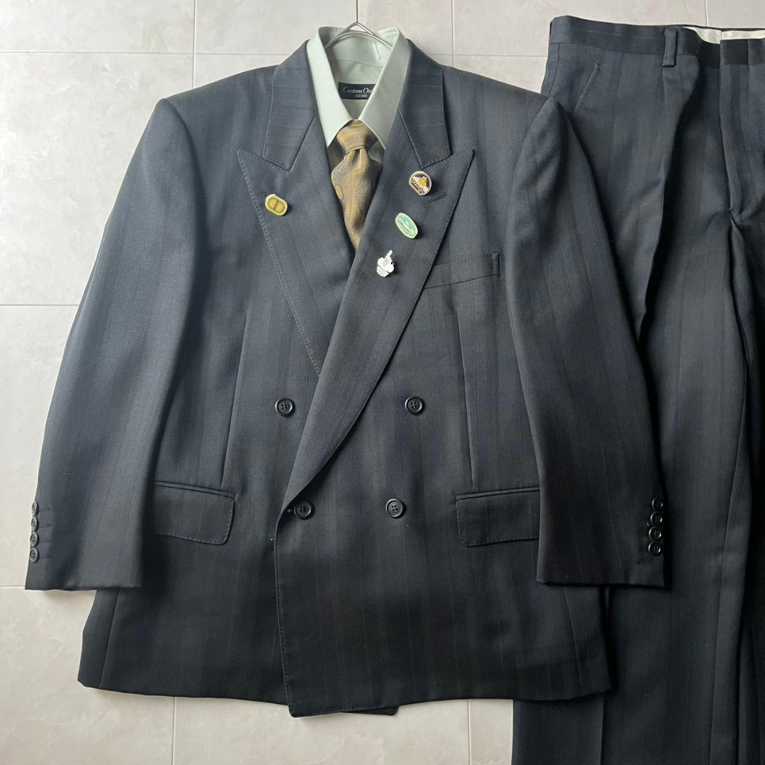 90s GIVENCHY ダブルスーツ 豪華5点セット シャツピンズ