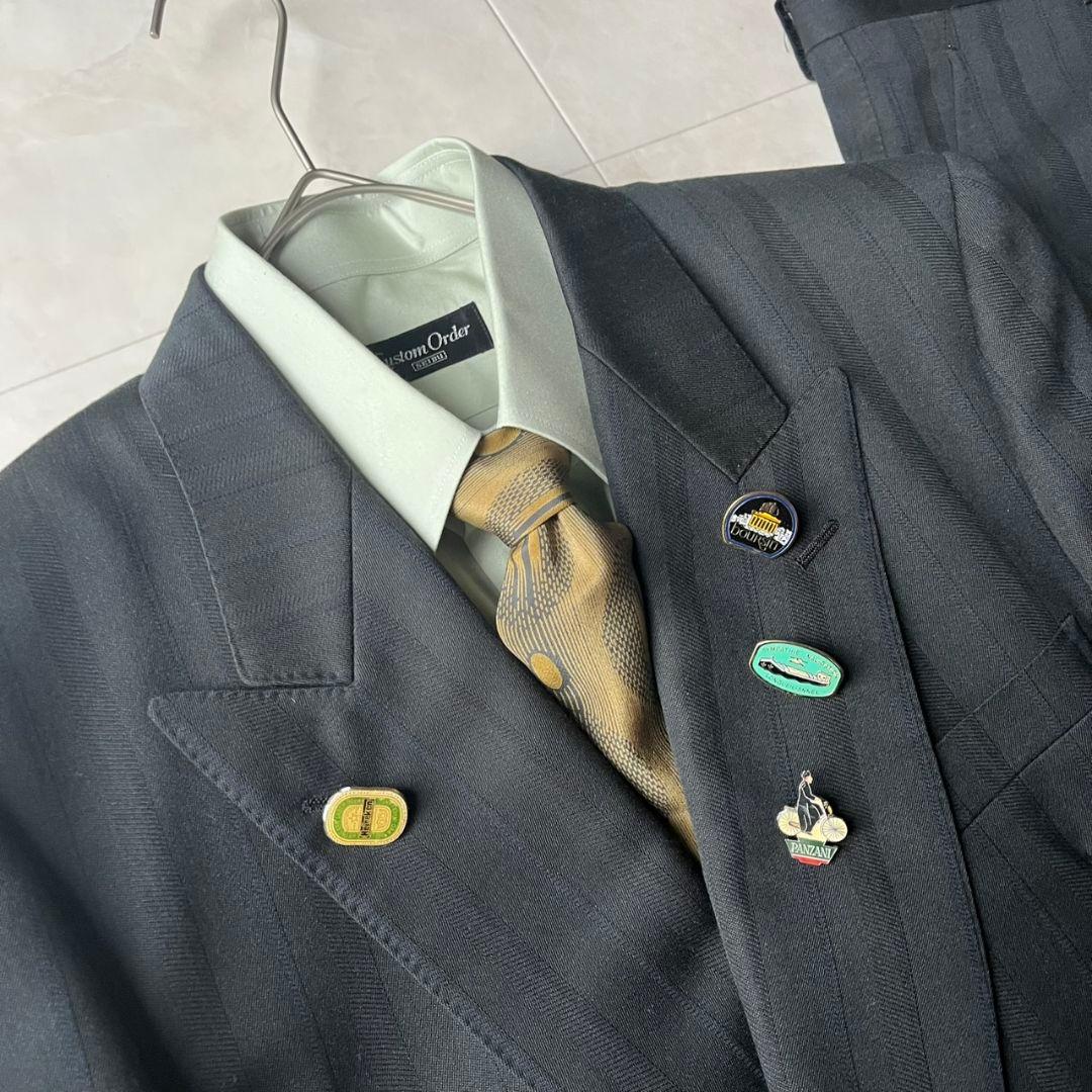 90s GIVENCHY ダブルスーツ 豪華5点セット シャツピンズ