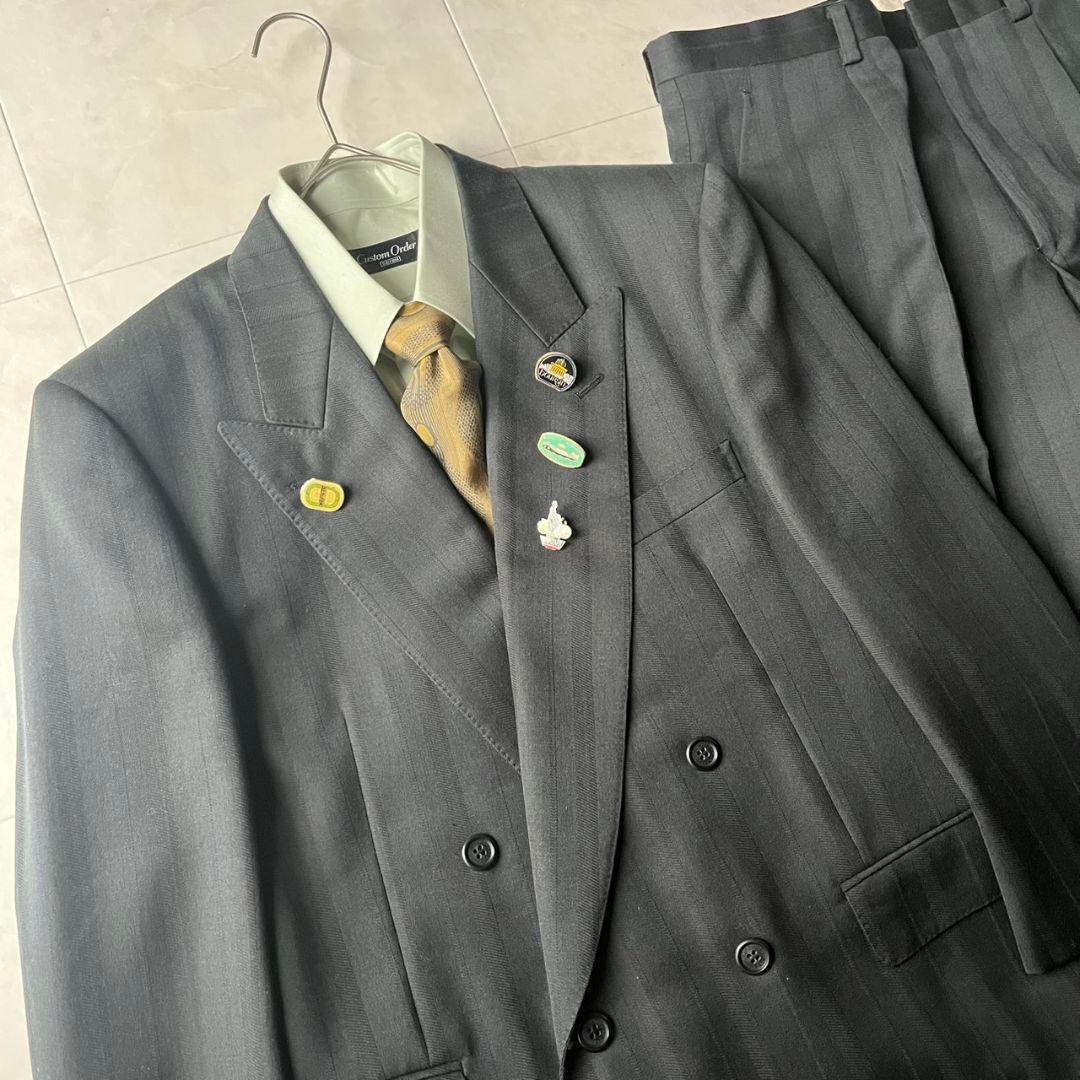 90s GIVENCHY ダブルスーツ 豪華5点セット シャツピンズ