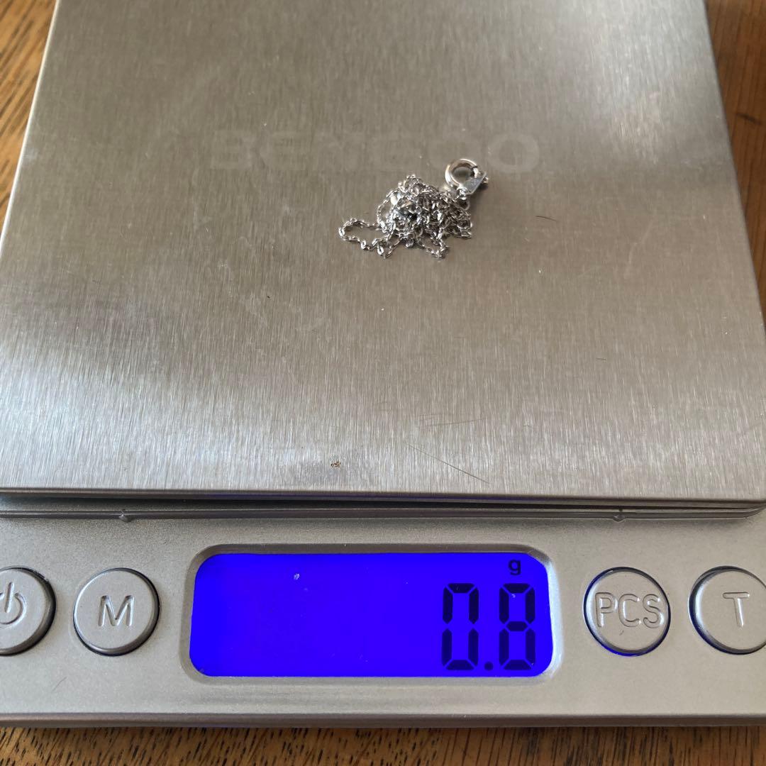 一粒ダイヤ　k10WG ダイヤネックレス