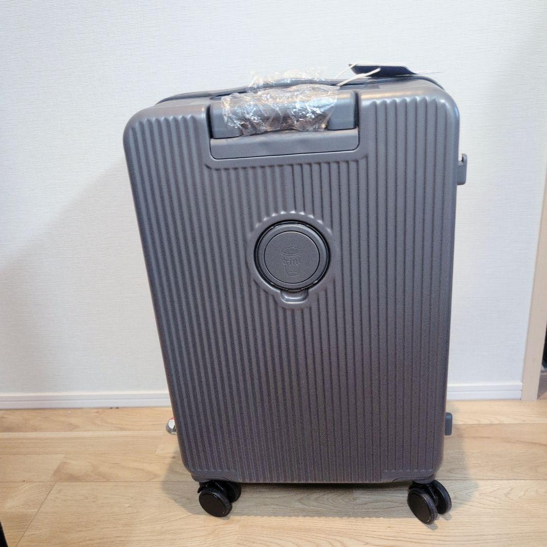 スーツケース キャリーケース フロントオープン 拡張 ストッパー 360度 M