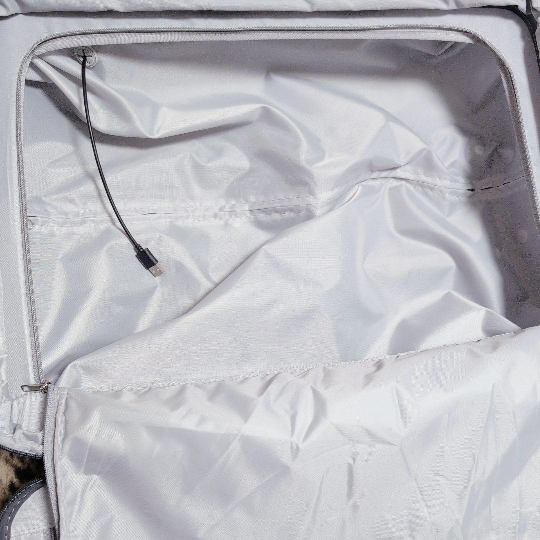 スーツケース キャリーケース フロントオープン 拡張 ストッパー 360度 M