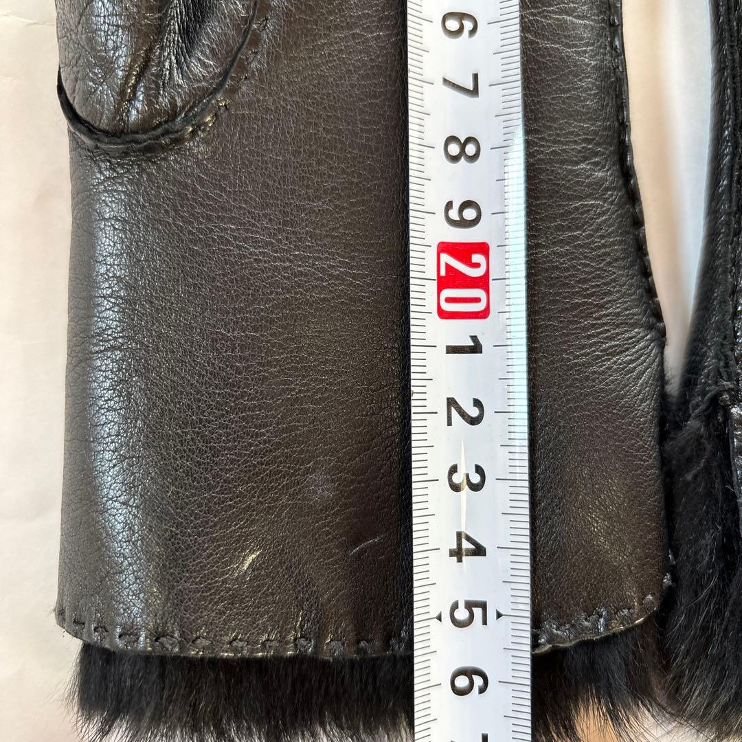 ヴィヴィアンウエストウッド　本革　手袋　グローブ　ファー　ブラック　黒