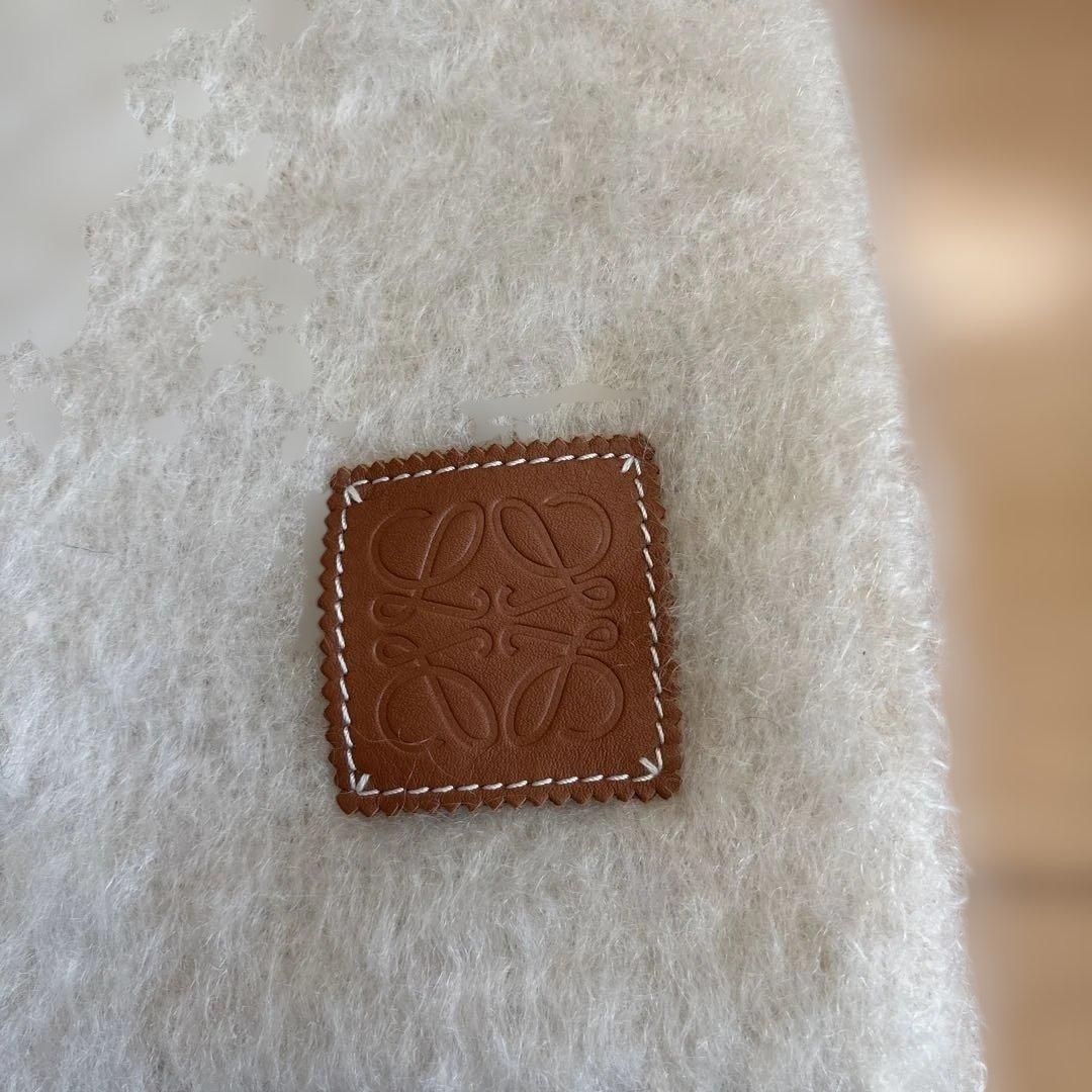 ロエベ LOEWE 定番 マフラー アイボリー