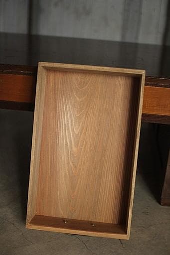 古い木製の片袖机　引き出し5杯　ワークデスク　作業台　古家具　アンティーク家具