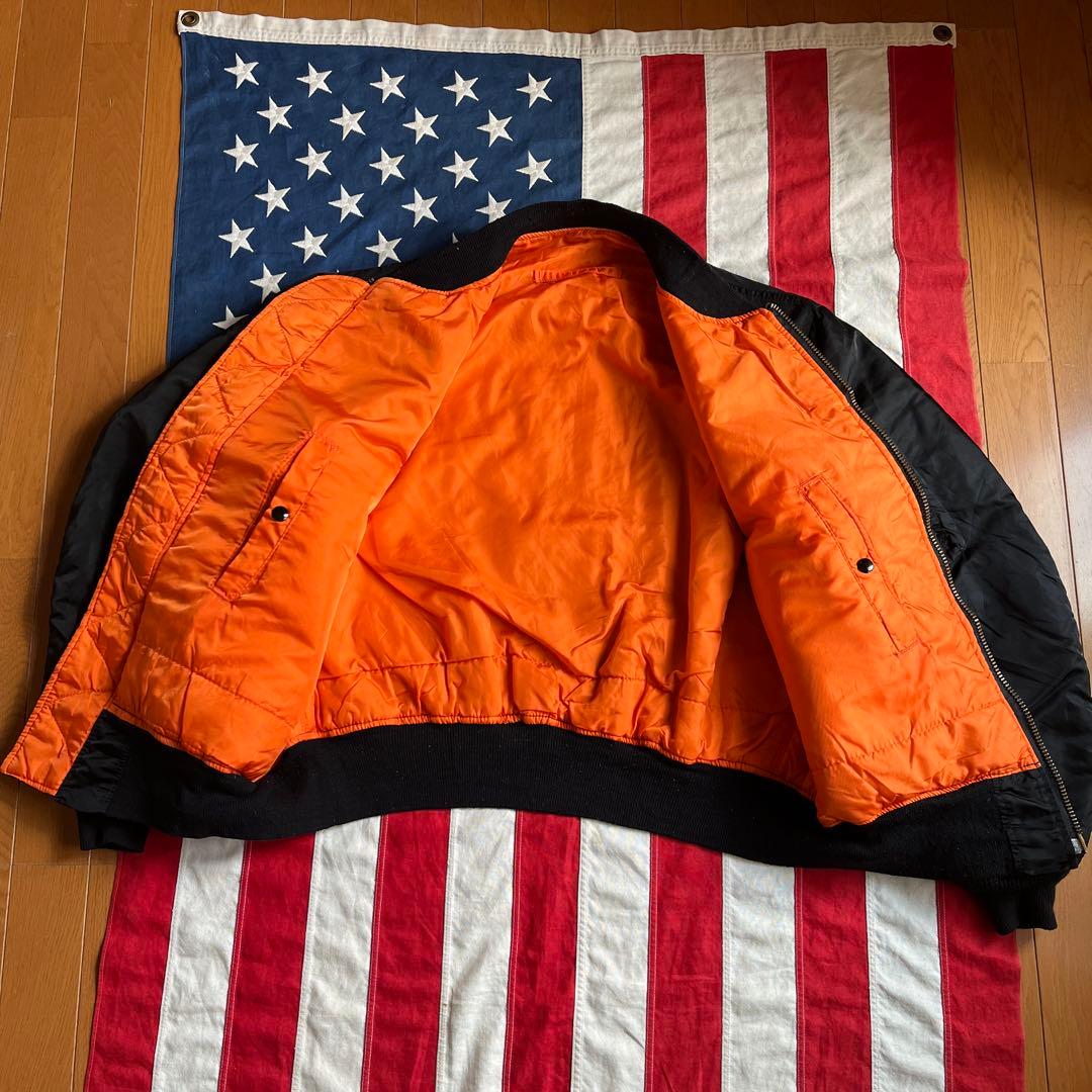 90s ビンテージ ALPHA アルファ MA-1 ブラック XXL アメリカ製