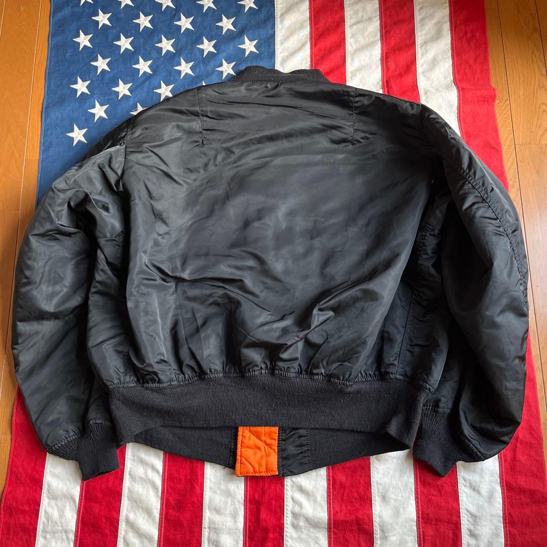 90s ビンテージ ALPHA アルファ MA-1 ブラック XXL アメリカ製