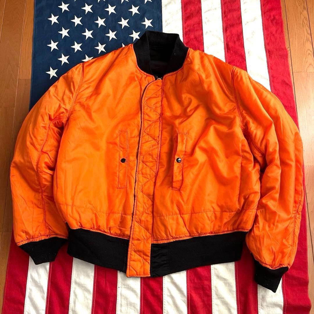 90s ビンテージ ALPHA アルファ MA-1 ブラック XXL アメリカ製