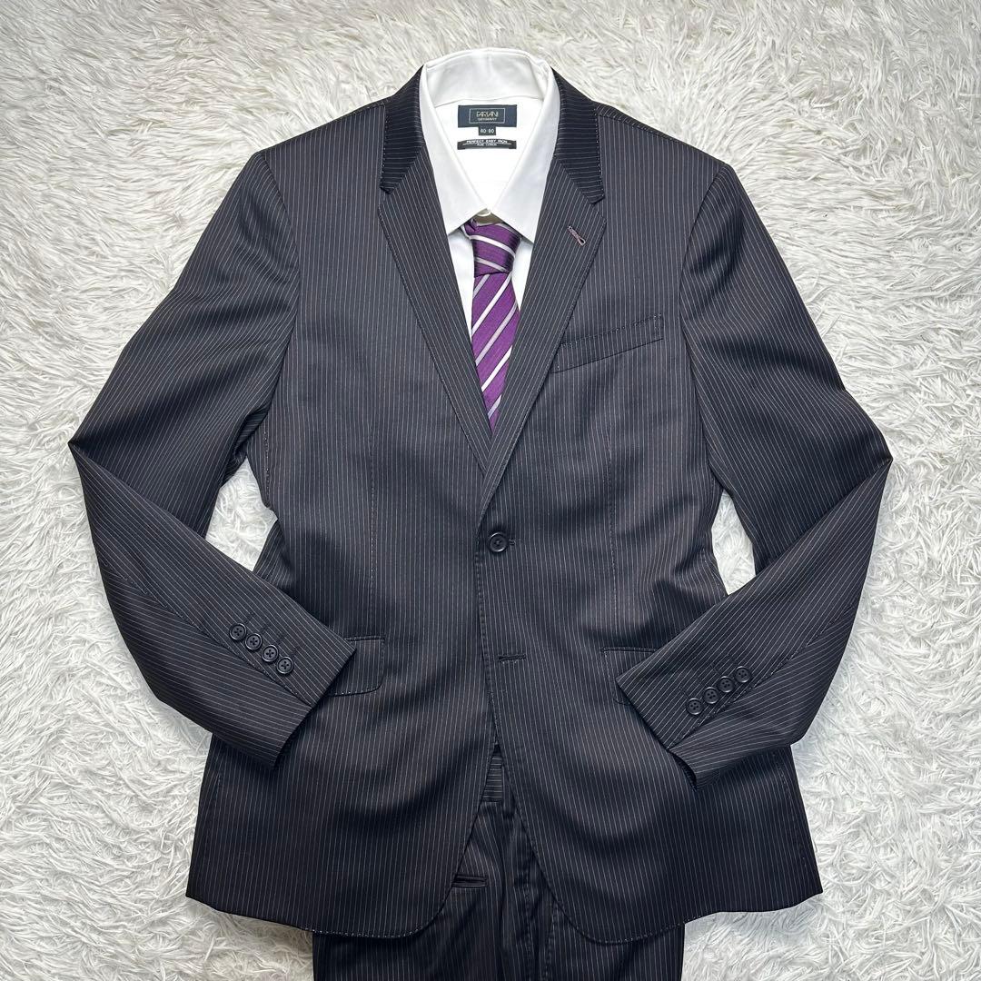 未使用級 現行 ポールスミス ロロピ シルク混 光沢 鉱石柄 セットアップ M