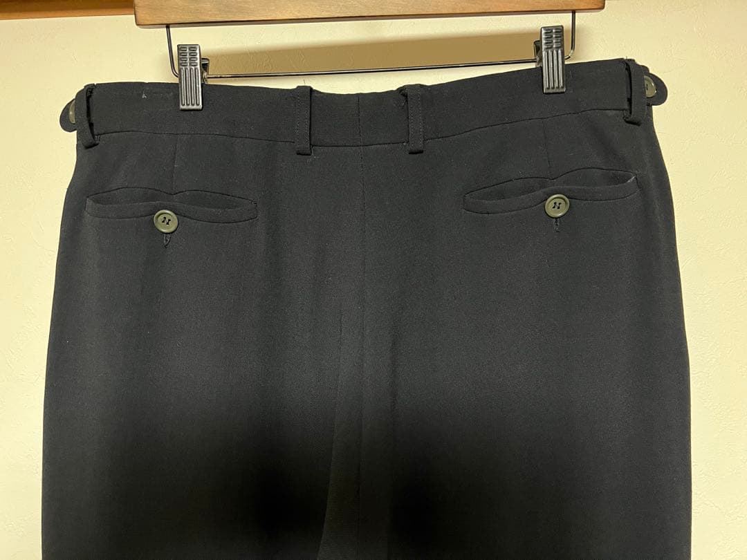 ジョルジオアルマーニ　黒タグ　スラックス　90s ワイド　ノータック