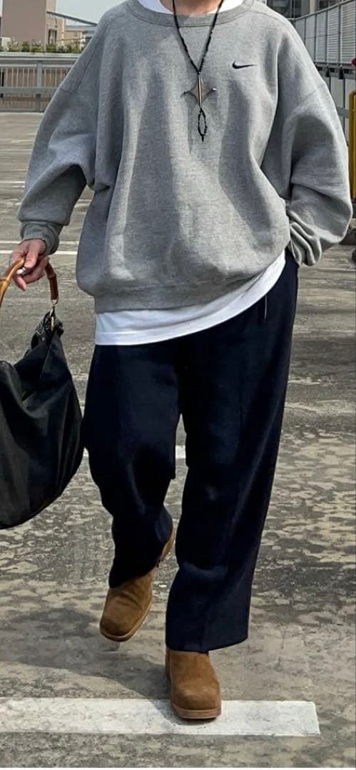 ジョルジオアルマーニ　黒タグ　スラックス　90s ワイド　ノータック