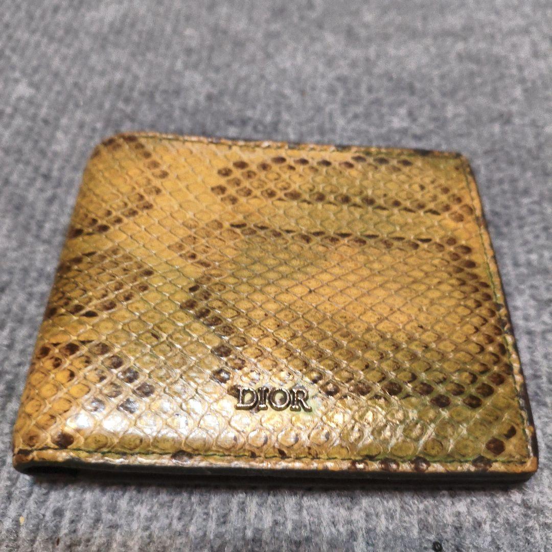 DIOR　二つ折り財布　パイソン