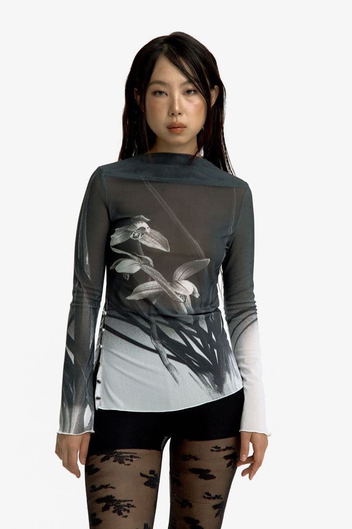 トップス kashiko Orchid Mesh Top