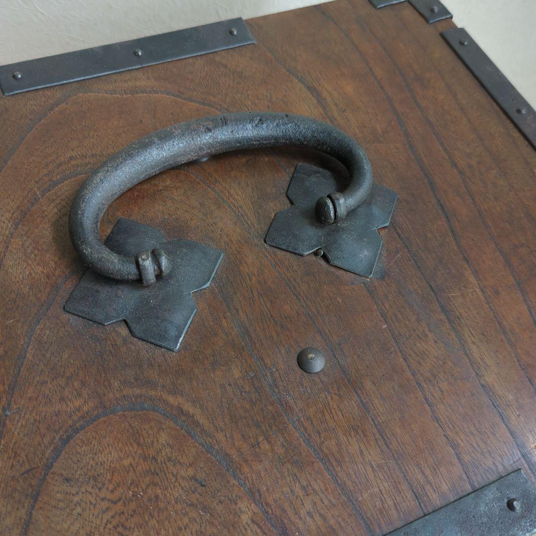 TORU 骨董 船箪笥 銭箱 引き出し 金具 鍵付 手提げ