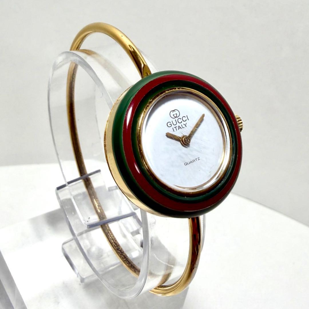 【新品電池/稼働】グッチ チェンジベゼル 腕時計 バングルウォッチ 13色