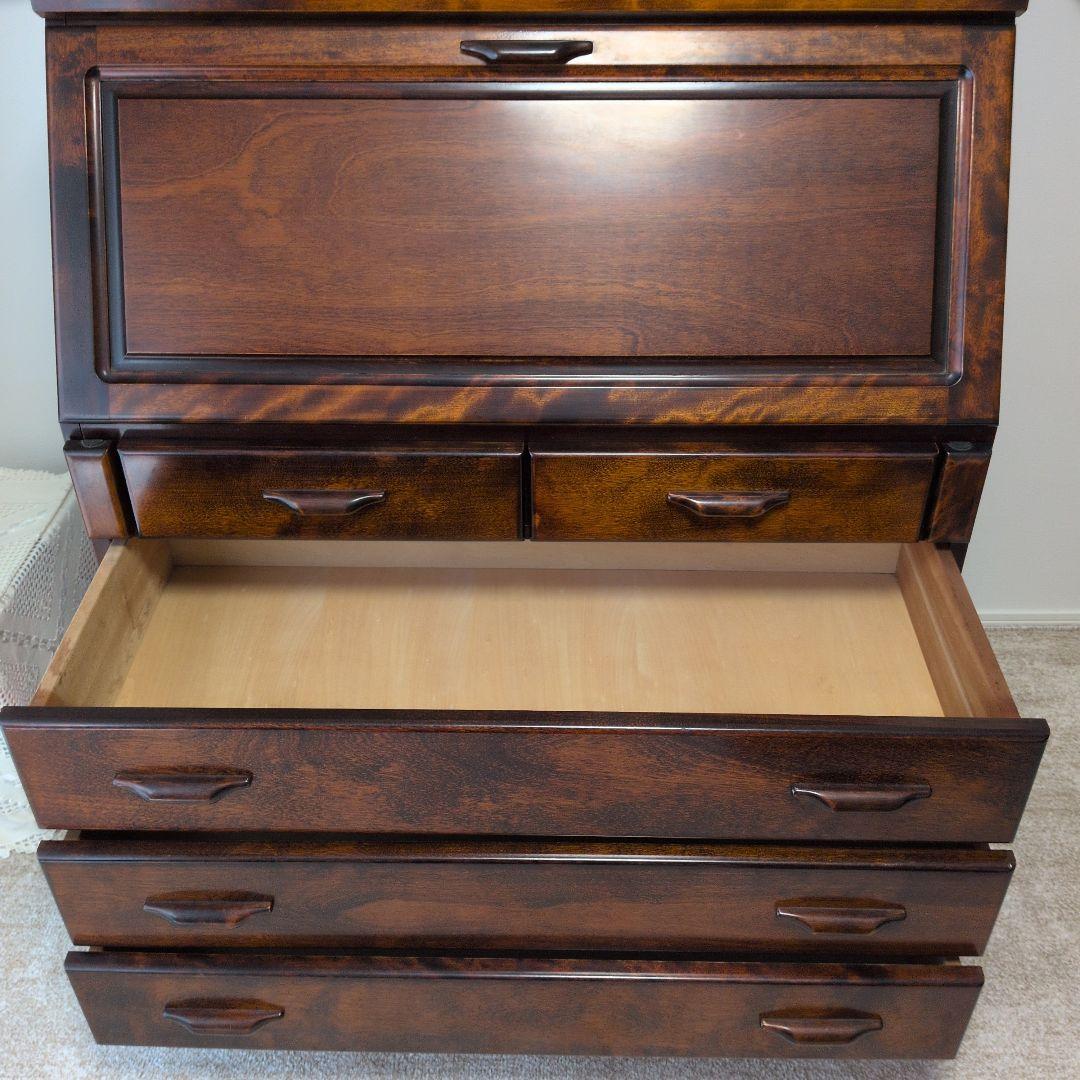 みゅう品 北海道民芸家具ライティングビューロー(長谷川家具)