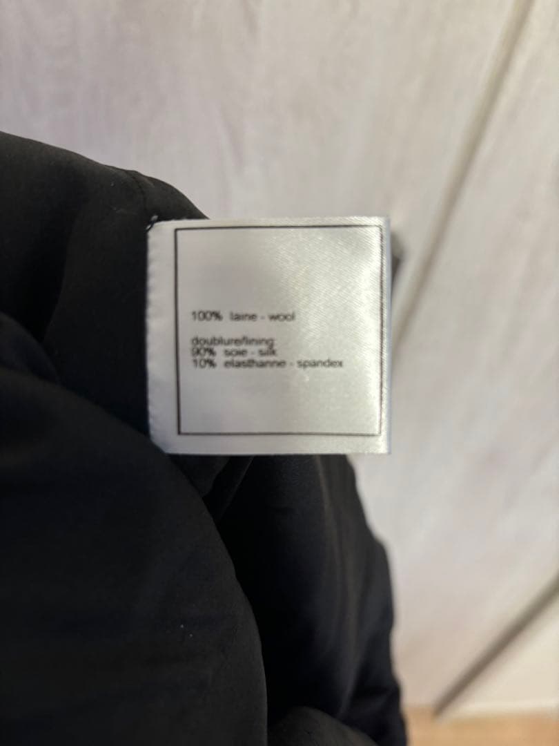 CHANEL黒 カジュアルパンツ ロゴ付き