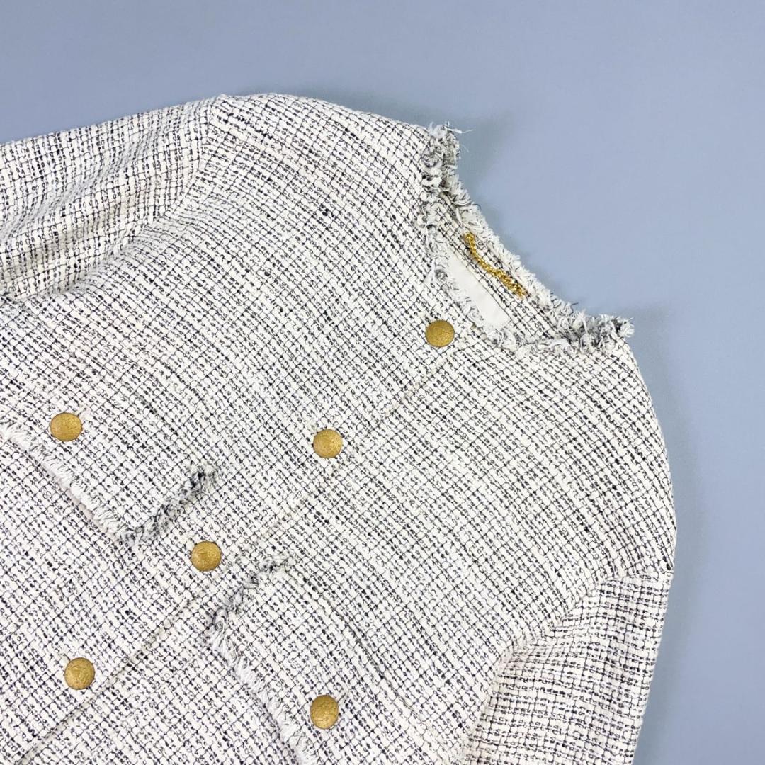 美品 ジャーナルスタンダード GIOLICAツイードジャケット 白 F*LD17