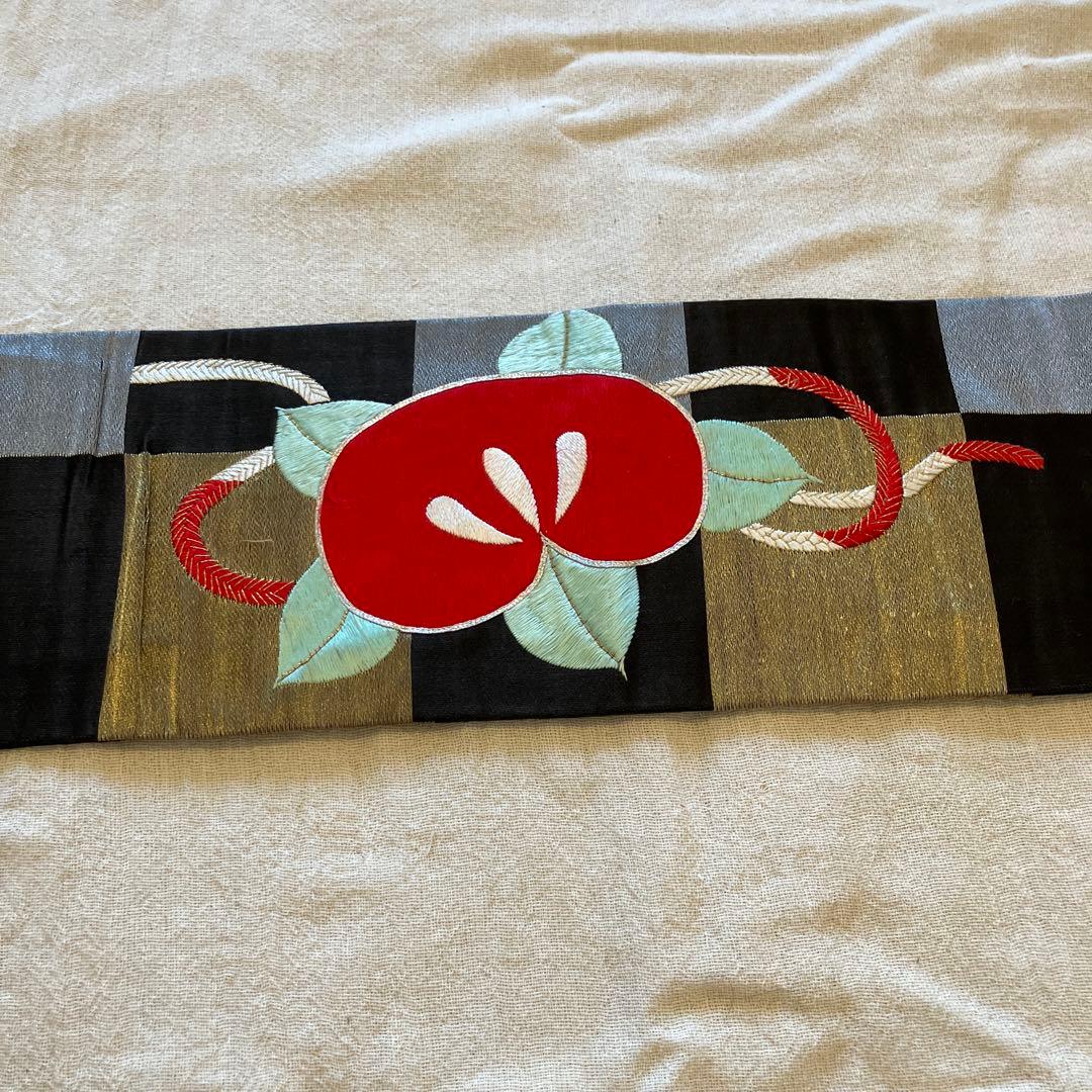【超レア】アンティーク好き必見❤️刺繍名古屋帯