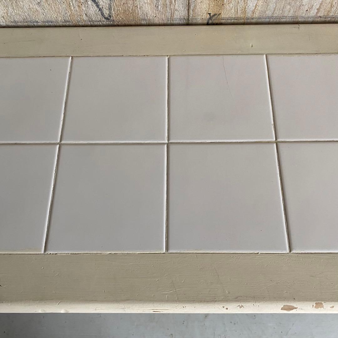 タイルトップ　コンソールテーブル　フレンチカントリー　シャビー　ヴィンテージ