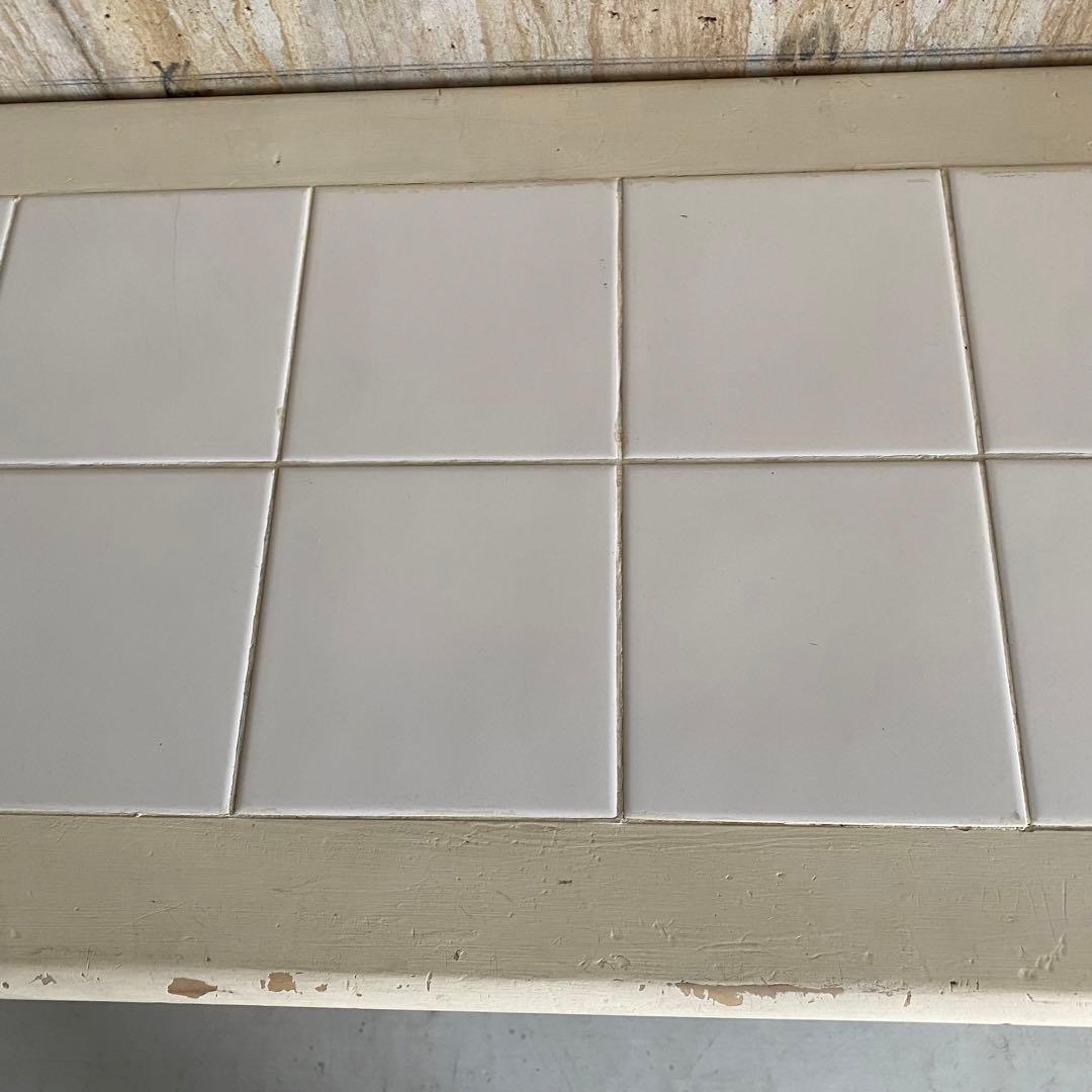 タイルトップ　コンソールテーブル　フレンチカントリー　シャビー　ヴィンテージ