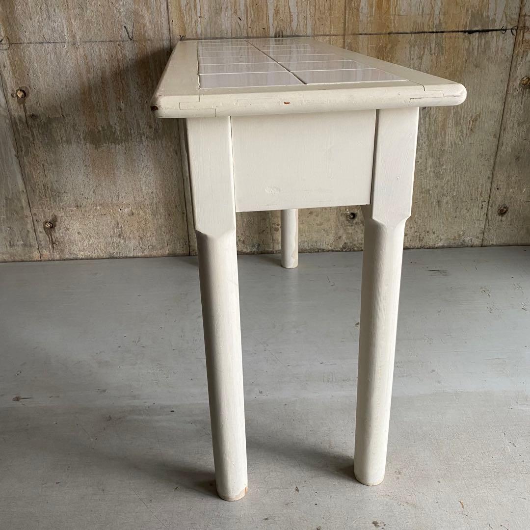 タイルトップ　コンソールテーブル　フレンチカントリー　シャビー　ヴィンテージ