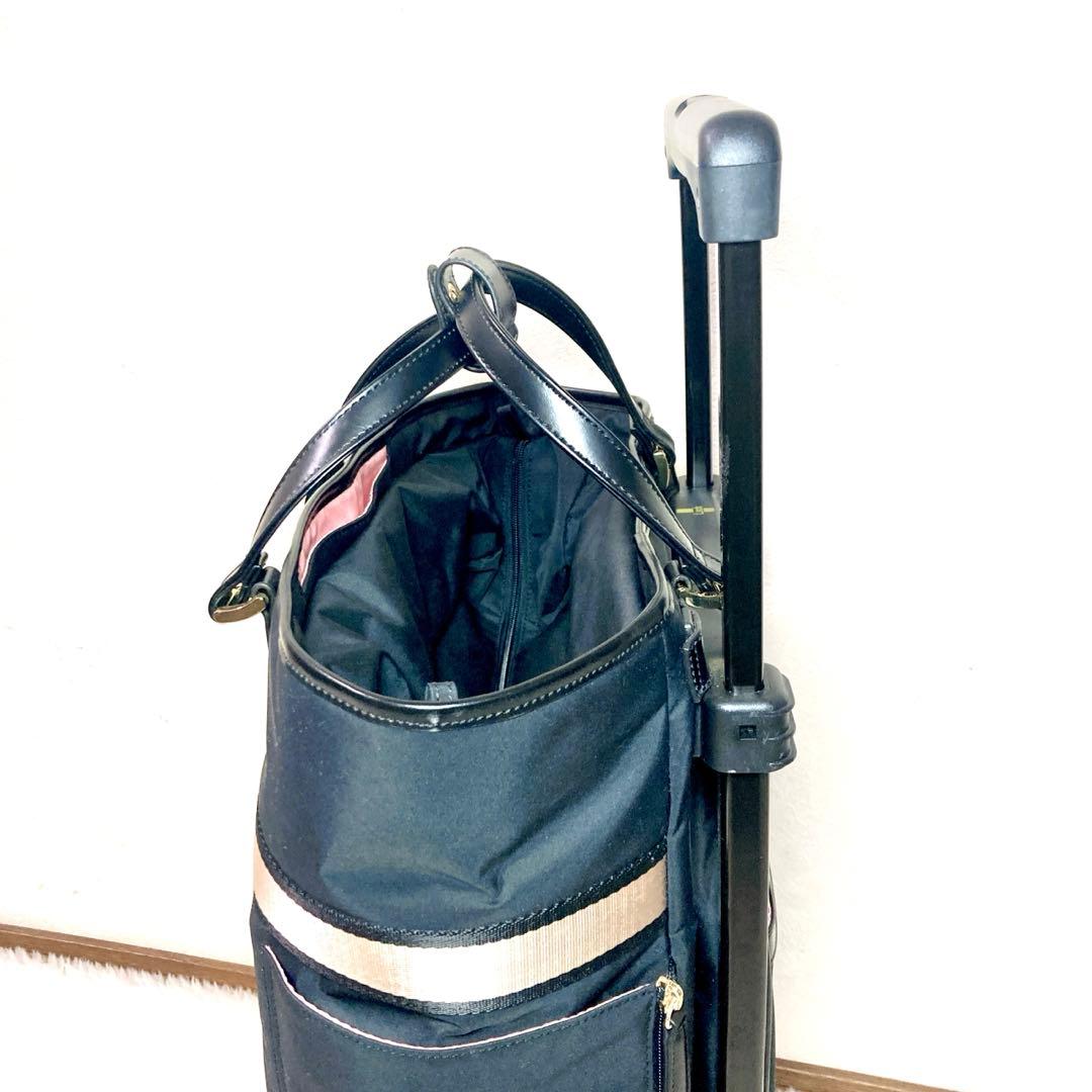 【良品✨】SWANY スワニー キャリーバッグ リボントート ブラック