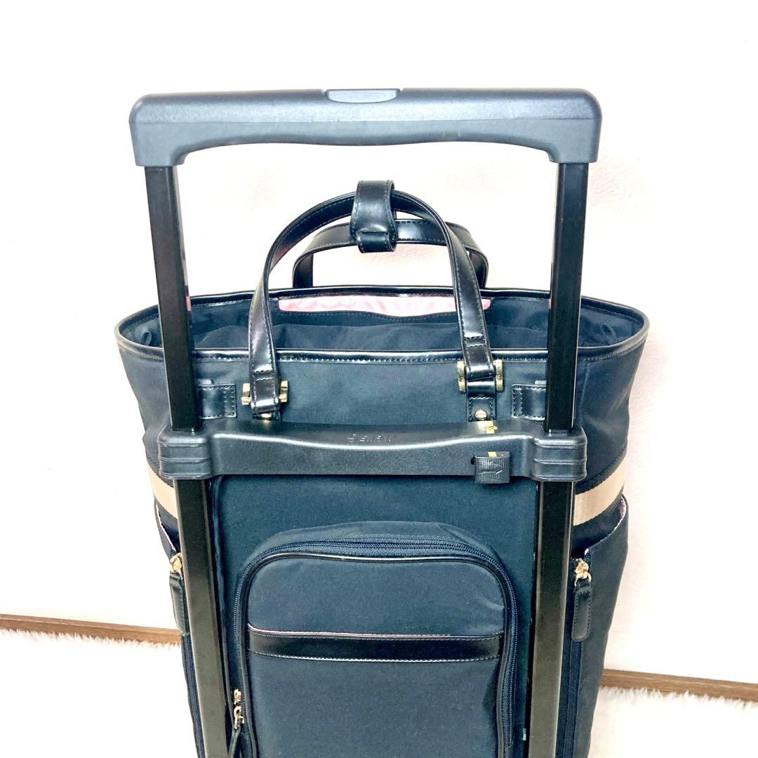 【良品✨】SWANY スワニー キャリーバッグ リボントート ブラック