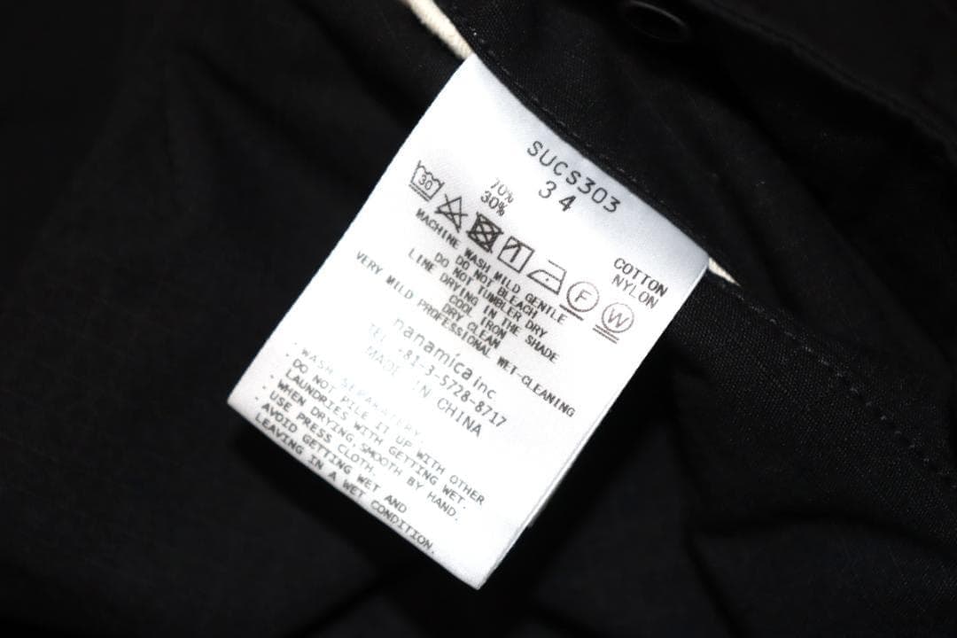 新品 nanamica M-51 カーゴパンツ (W34) BK US Ⓗ