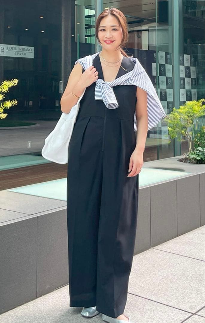 【美品】Oggiコラボ フロントファスナーオールインワン／LOUNIE