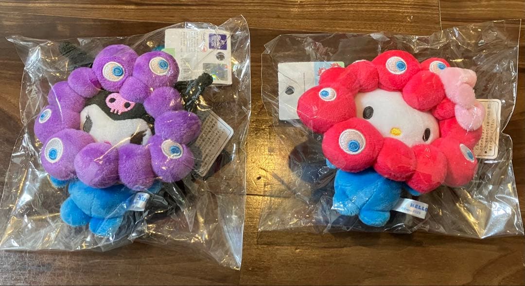 大阪関西万博2025 カラビナ付 ミャクミャクなりきりぬいぐるみ キティ&クロミ