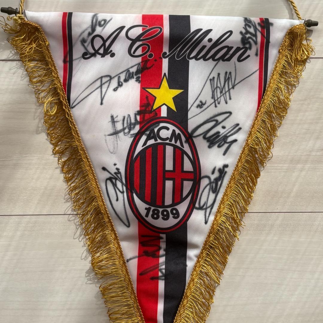 最終特価 ACミラン直筆サイン入り 超希少ペナント04/05 直筆サイン