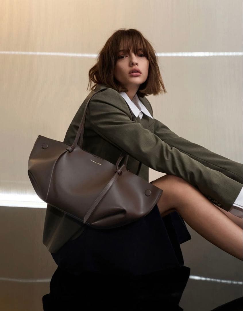 Calla カルラ トートバッグ - エスプレッソブラウン Lサイズ