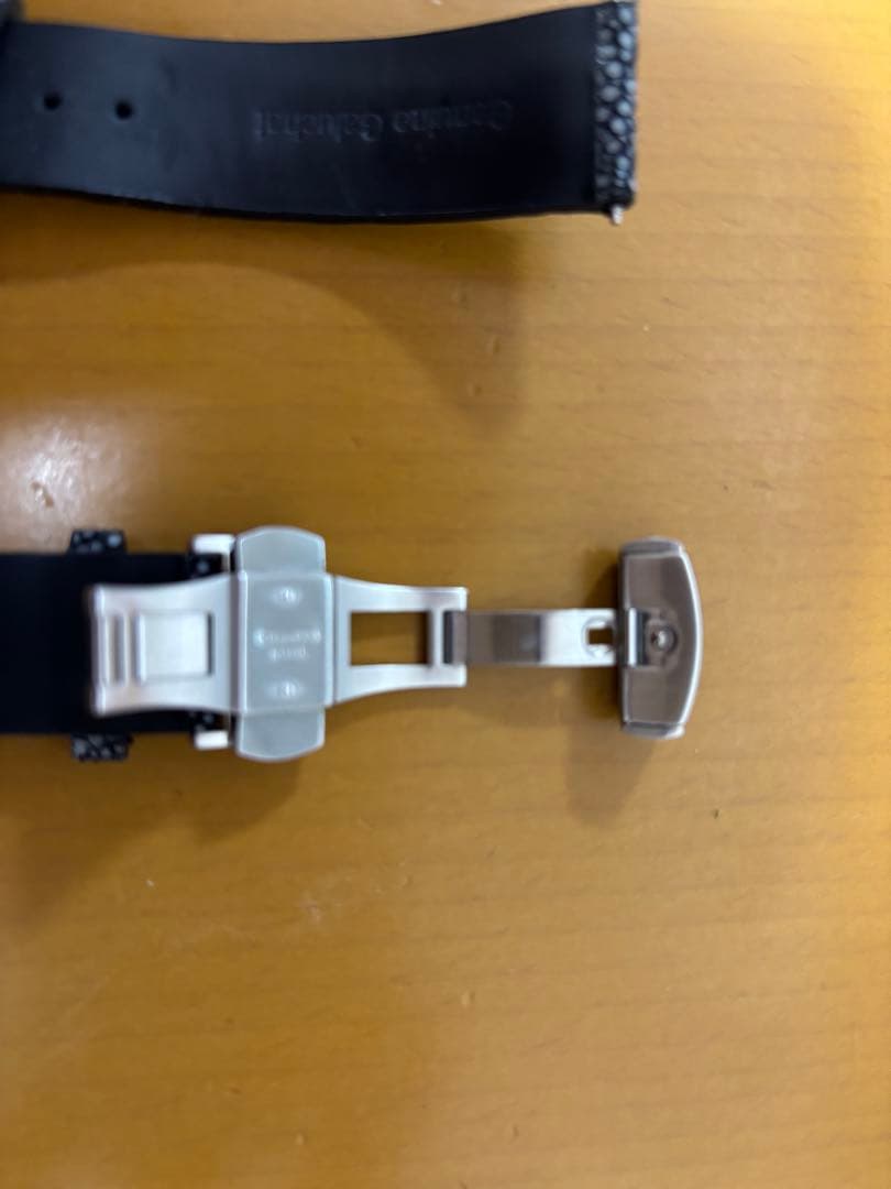 ガルーシャ　レザーベルト ステンレスバックル付