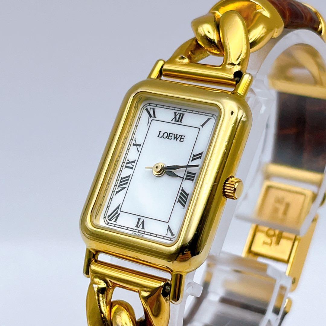 電池交換済み　ロエベ　レディース　腕時計　クォーツ