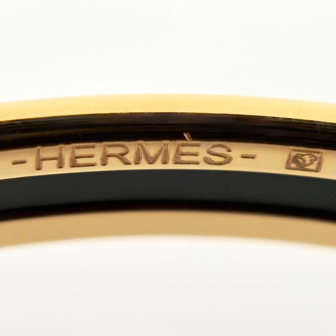 HERMES エルメス バングル UNI ユニ エナメル ブレスレット ベージュ