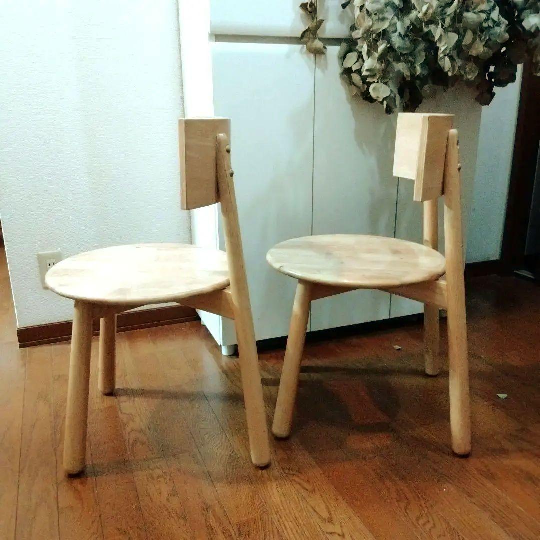 IKIKAGU チェア　椅子　2脚セット　ダイニング　リビング　木