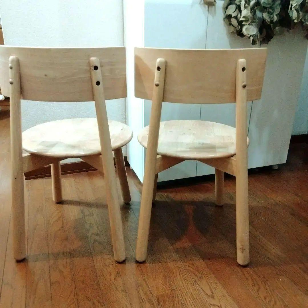 IKIKAGU チェア　椅子　2脚セット　ダイニング　リビング　木